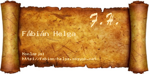 Fábián Helga névjegykártya