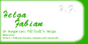 helga fabian business card